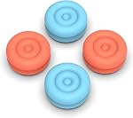 PlayVital Thumbs Bouchons de coussin Poignées pour commutateur Nintendo 2, Couverture de poignée de manche pour Joycon 2, Bouchons pour interrupteur 2 Accessoires - bleu & Orange