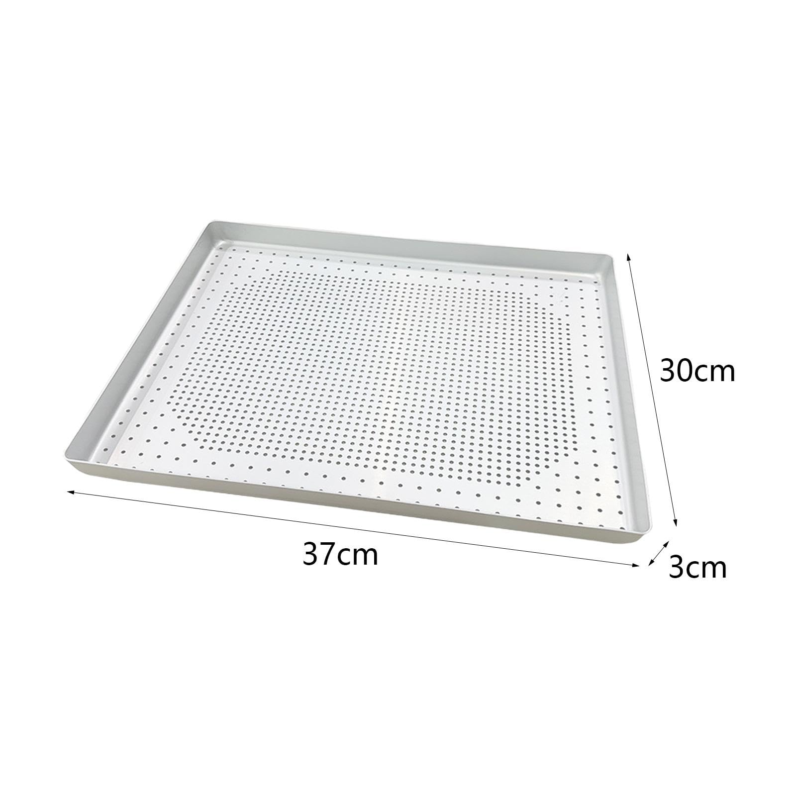 Amagogo Pizza Pan Kuchenform Crisper Blech Cookie Backblech Aluminiumlegierung Schnelle Wärmeleitung für Zuhause Zusammenkünfte Festlichkeiten Partys Und Tägl, Mehrfarbig, 30x37x3cm