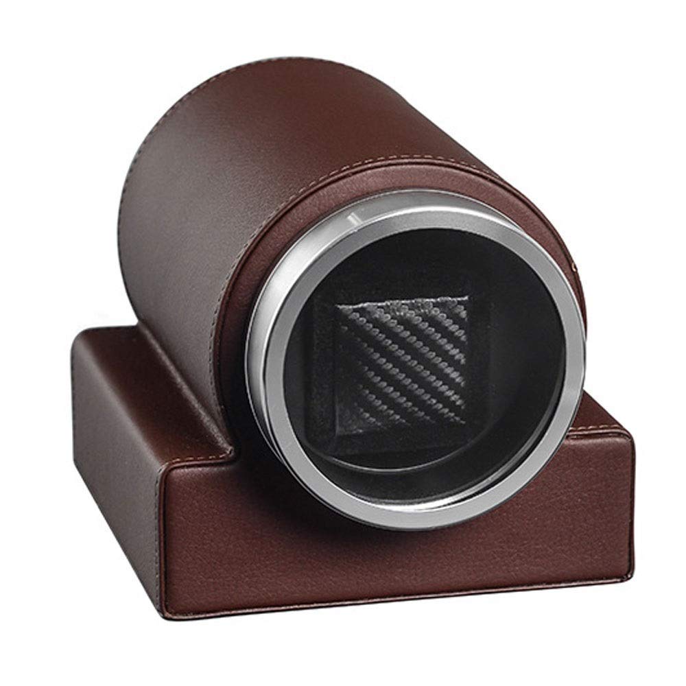 Bobinadora de Reloj, bobinadora automática de Reloj mecánico, Caja de Almacenamiento de Reloj de Mesa única de Gama Alta, agitador de Reloj de Cuero PU