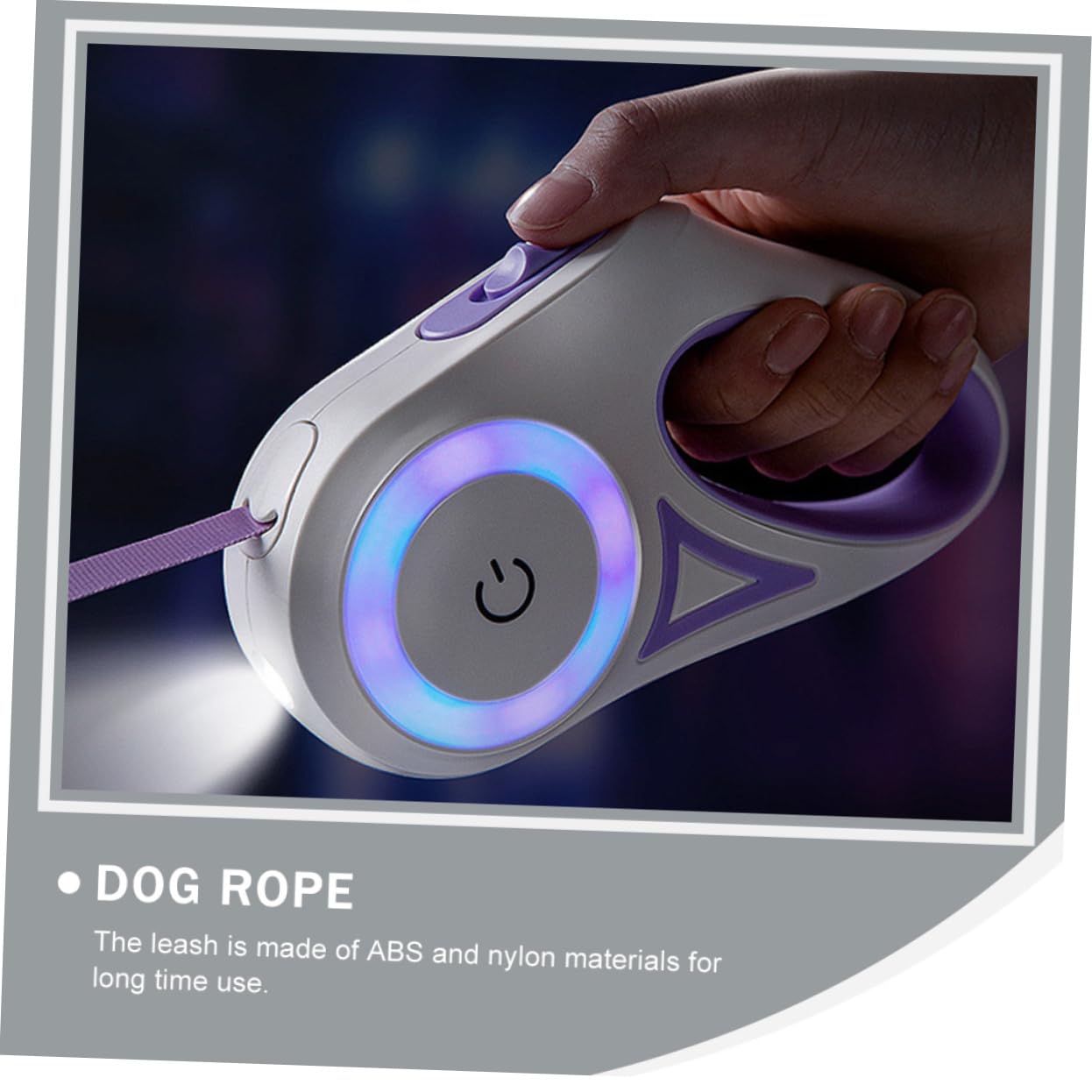 YARNOW Guinzaglio Retrattile per Cani Automatico Funzione di Allungamento, Materiale Abs e Nailon, Portatile e Luminoso, per Passeggiate Cani di Dimensioni Ridotte e Medie