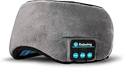 Máscara para Dormir com Som Bluetooth, Fone de Ouvido Integrado, Cinza, Tapa Olho com Som, Máscara de Dormir com Fone de Ouvido, Sleep Mask