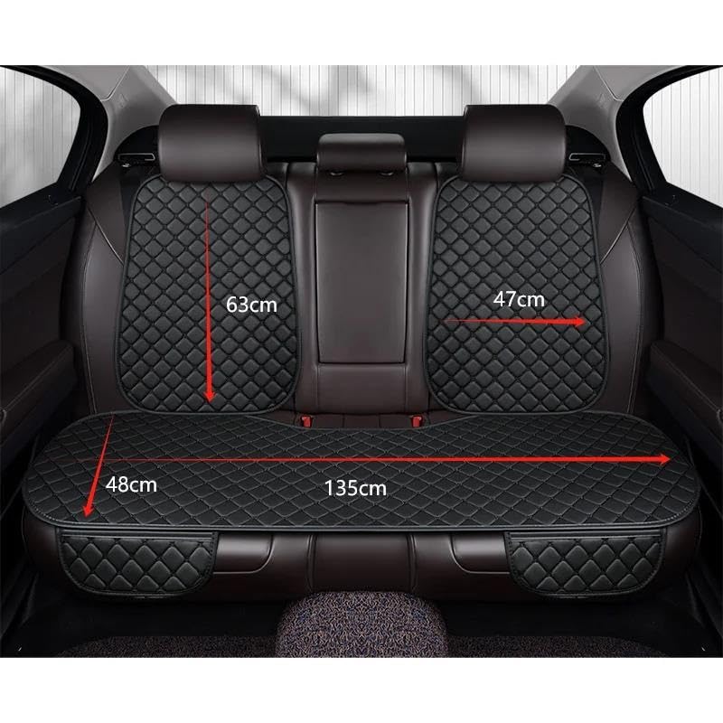 Housses de siège auto universelles cuir noir blanc pour Subaru Outback XV - 5