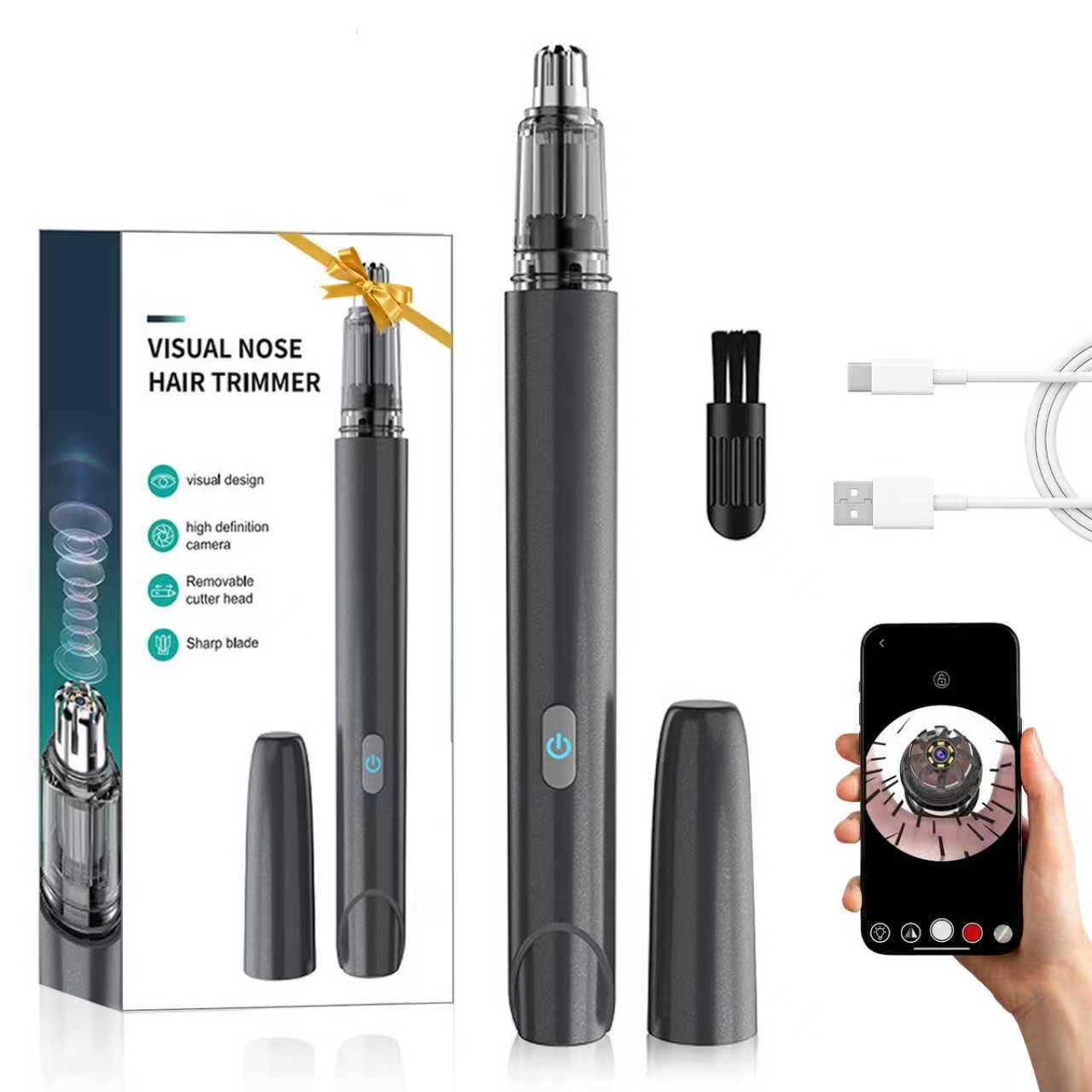 Ear and Nose Hair Trimmer for Men and Women Visual Nose Hair Trimmer HD Camera Compatible Android and