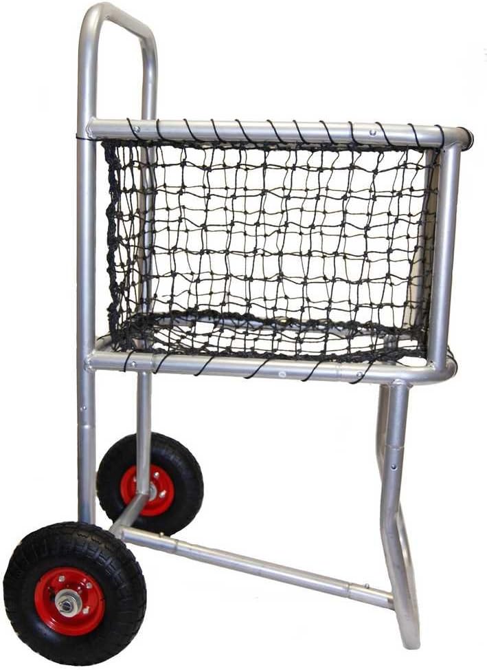Trigon Sports Ball Locker with Wheels, Rolling Sports Balls Cart, Baseball Storage Rack for Gym, School and Club, Black, 18'' W x 24'' L x 45'' H