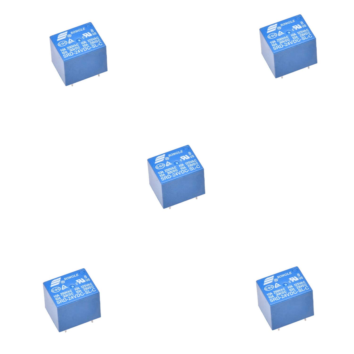 5X Rele 24v 10A SRD