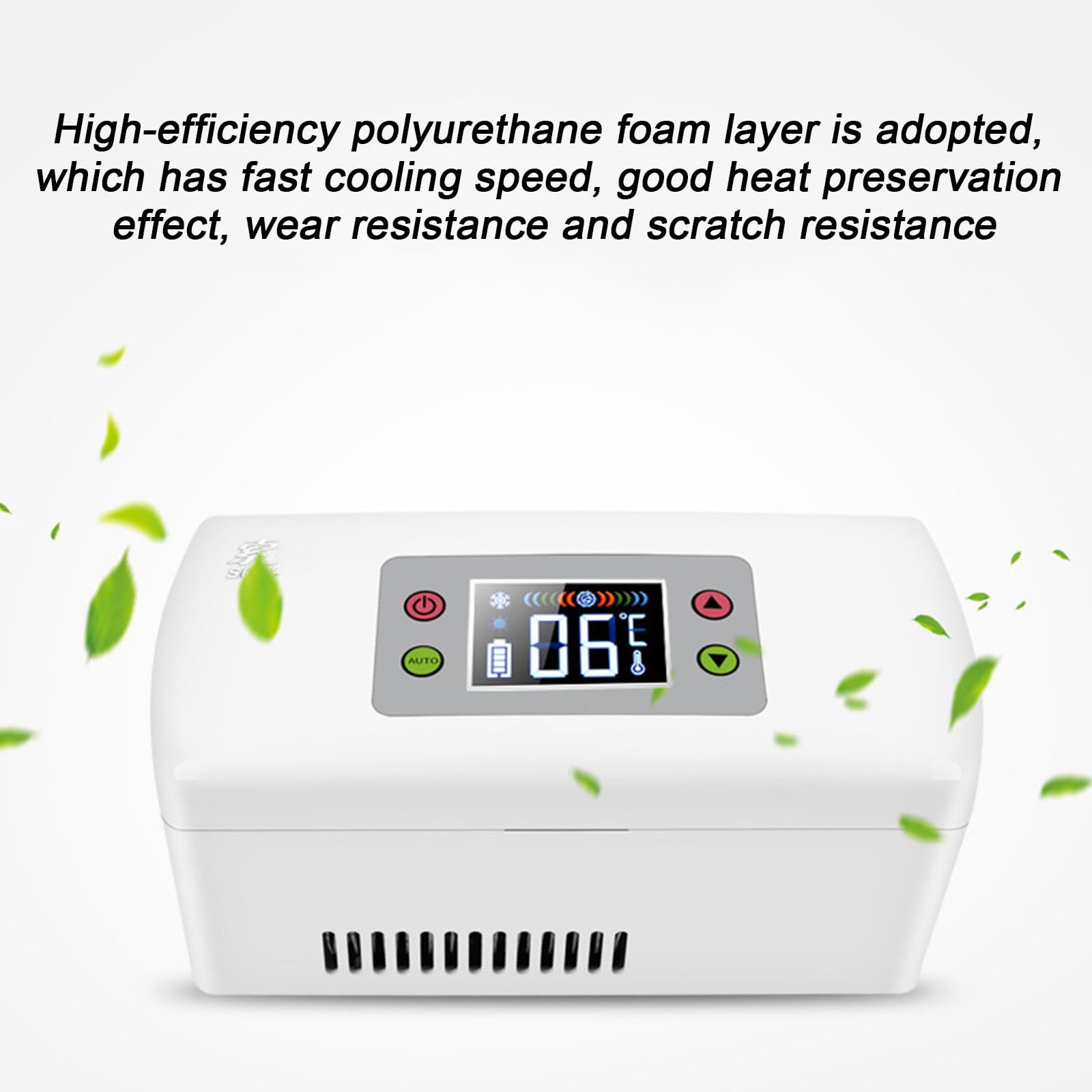 NYANS Refrigerador de Insulina para Automóvil, Temperatura Constante Inteligente de 2-8℃, Enfriador de Medicamentos Portátil, con Alarma de Batería Baja y Pantalla LED HD,2 Battery