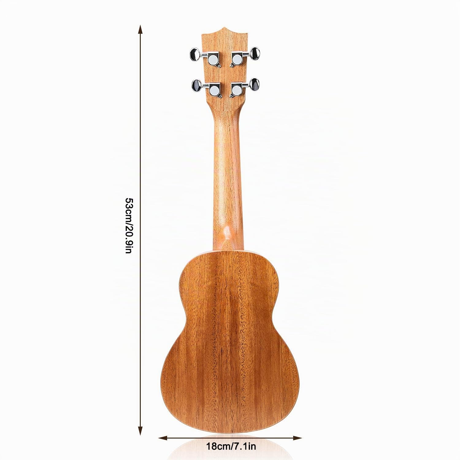 Ukulele Soprano da 21 pollici, ukulele in mogano per adulti e bambini principianti con borsa e corde