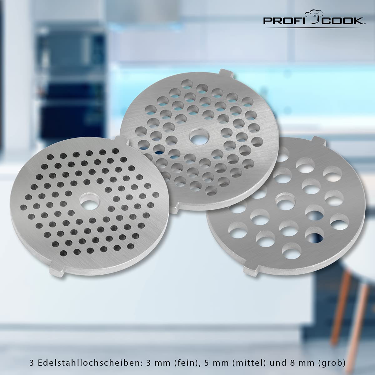 ProfiCook PC-FW 1172 - Profesjonalna maszynka do mielenia mięsa - Z 3 perforowanymi metalowymi tarczami - 1800 W