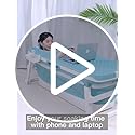 Foldable Bathtub Portable Soaking Bath Tub for adult,Ideal for Hot Bath Ice Bath with Reached Out Hands 53 inch