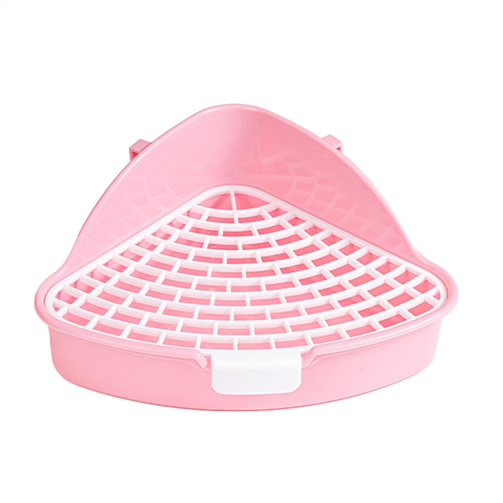 Pet Toilet Tray - rabbitt Toilet Tray, High Guard Rail Litter Box, Triangle High Capacity Pet Toilet Potty, Pet Corner Toilet | Reusable Removable For Chinchilla Bunny Cats Small Pet