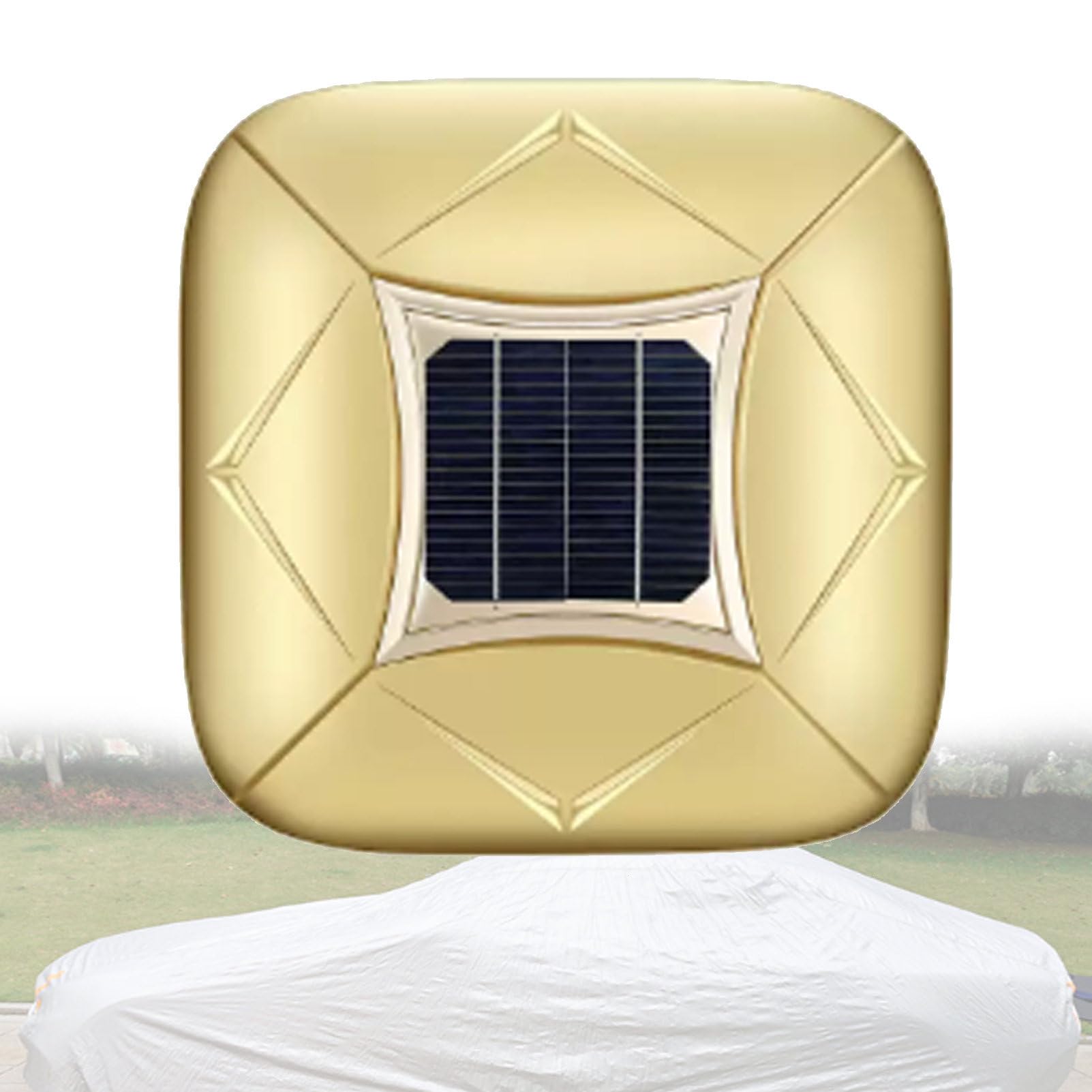 Pvxa Gold Solar Fully Automatic Car Cover, Sunproof Sun Shade Canopy Universal Movable Carport, With Remote Control, One-Key Retractable, For Sedan, Suv, Mpv -2Xl