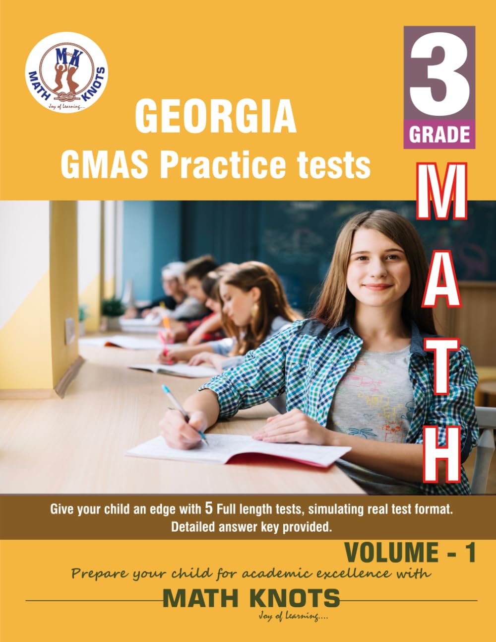 Georgia Milestones Assessment System , 3rd Grade MATH Practice Tests ,Volume 1