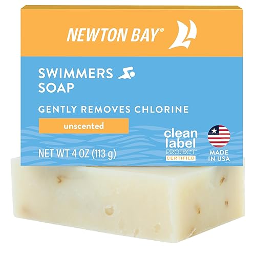 Newton Bay Jabón Swimmers Barra de jabón natural para el cuerpo y la cara Lava suavemente el cloro después de nadar Revitaliza la piel sensible