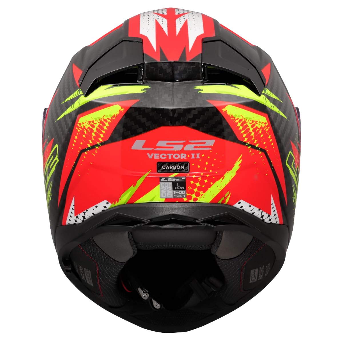 LS2 Unisex Vector Ii Carbon Tantic Red Blue Integraler Motorradhelm