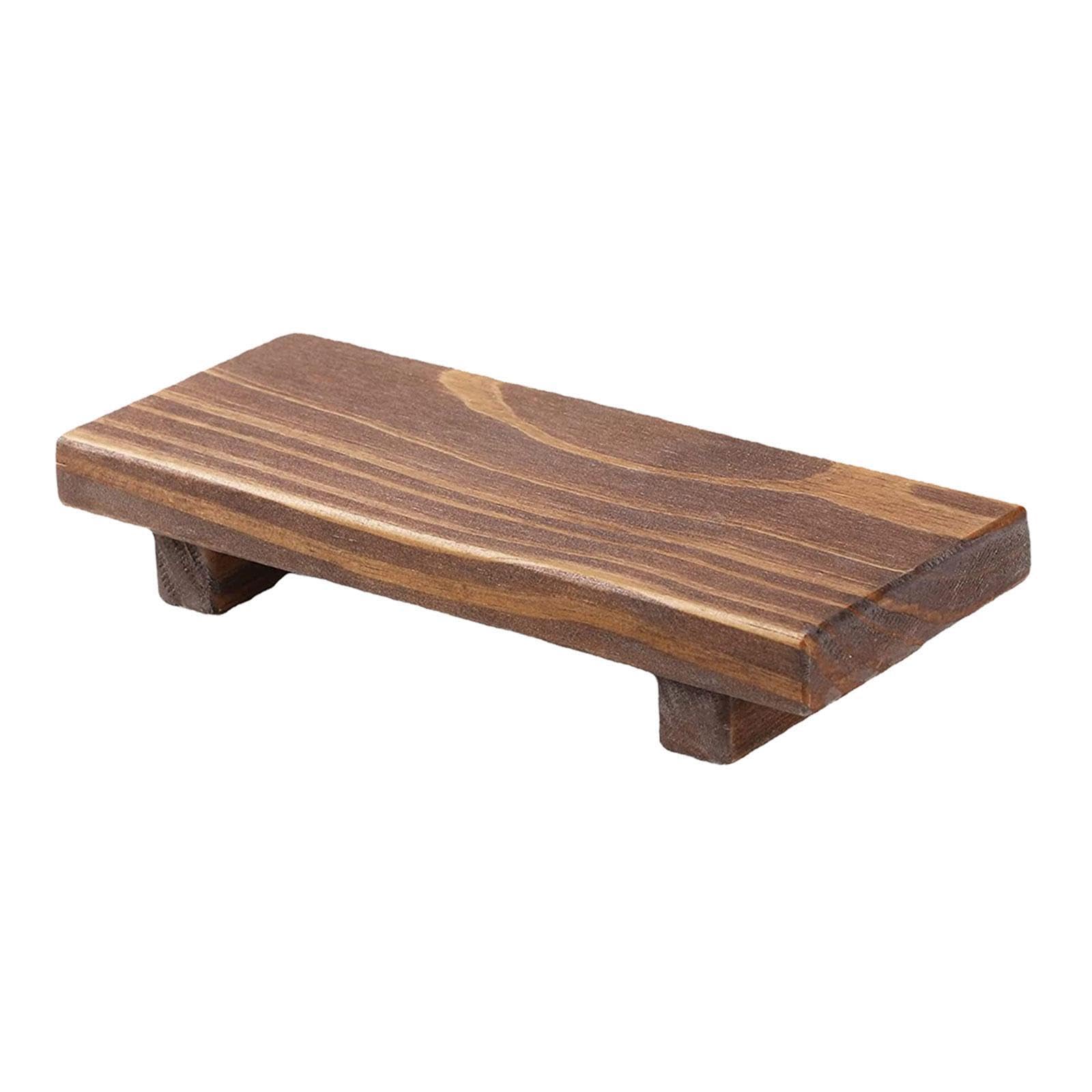 YIXANNX Durable Farmhouse Wood Pedestal Stand For Bathroom Home Eco-Conscious Choice For Soap Display And Storage Wood Pedestal Soap Stand Kitchen Tray Decor