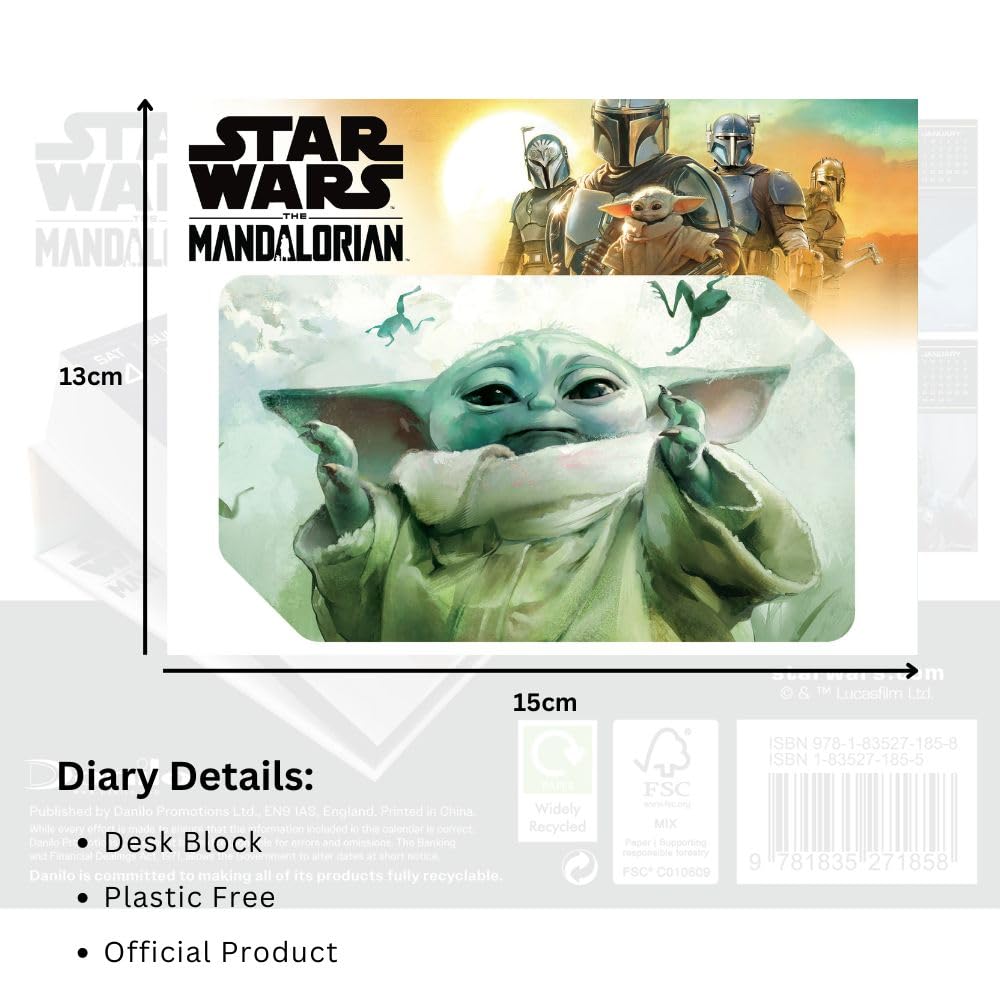 Star Wars The Mandalorian Desk Block Calendar 2025: Original Danilo-Tagesabreißkalender [Kalendar]