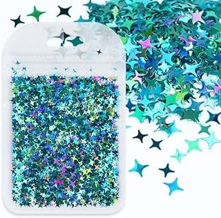 ترتر راتنج لامع بأربع نقاط جليتر لحشو راتنج الايبوكسي، حشوة قالب سيليكون بالأشعة فوق البنفسجية للحرف اليدوية والكريستال والصناعة اليدوية - أخضر