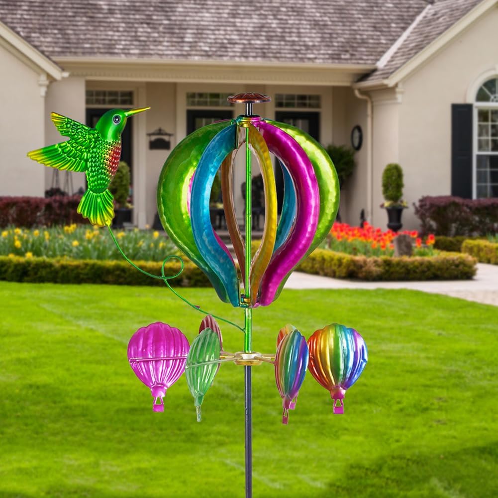 DREAMSOUL Hot Air Balloon Wind Spinners Outdoor, 360°Rotate