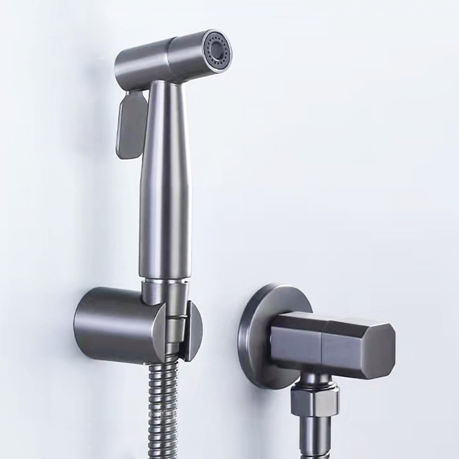 Grifo Wc XJTNLB Bidet Pistola Gris Grifo De Pared Solo Agua Fria