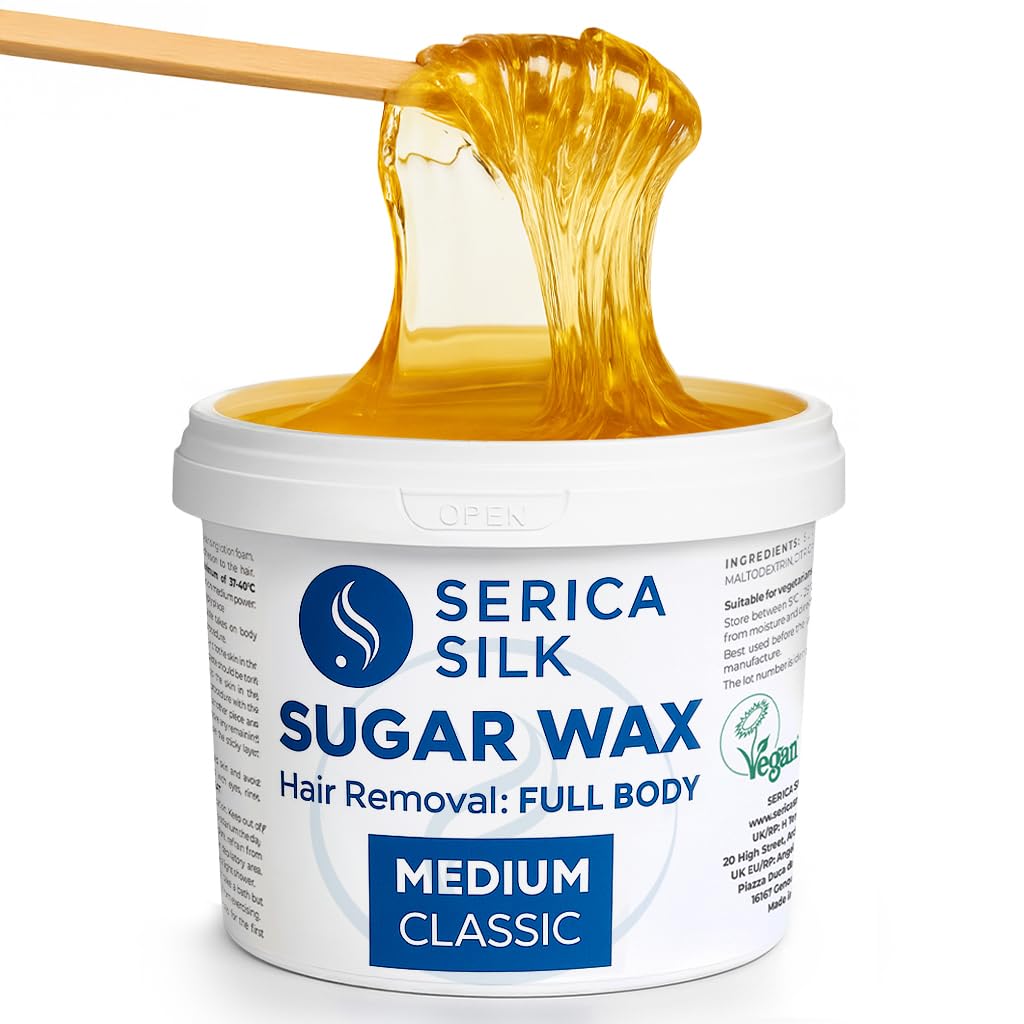 Sugaring Paste Haarentfernung Wachs 500g – Mittlere Dichte, Zuckerwachs für Körper, Brazilian/Bikini & Beine | Für Anfänger & Profis, Salon & Zuhause | Ohne Erhitzen, Vegan & Hypoallergen