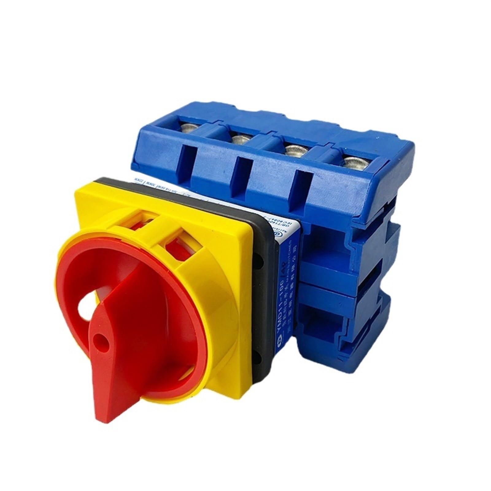 Interruptor aislador de bloqueo con Panel de candado, 100A, 4 polos, 2 posiciones, interruptores de leva giratorios de cambio de encendido y apagado, YMD11-100A/4P, 1 Uds.