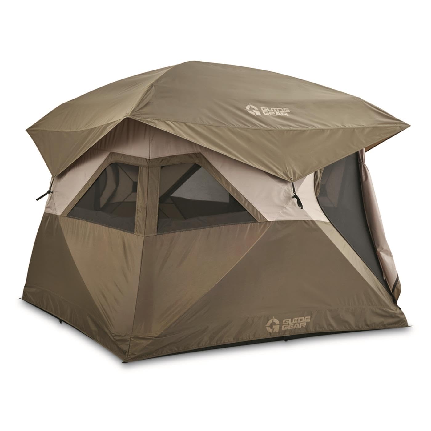 Guide Gear 4-Person Hub Camping Tent, for Outdoors, Family Events, Weekend Travel