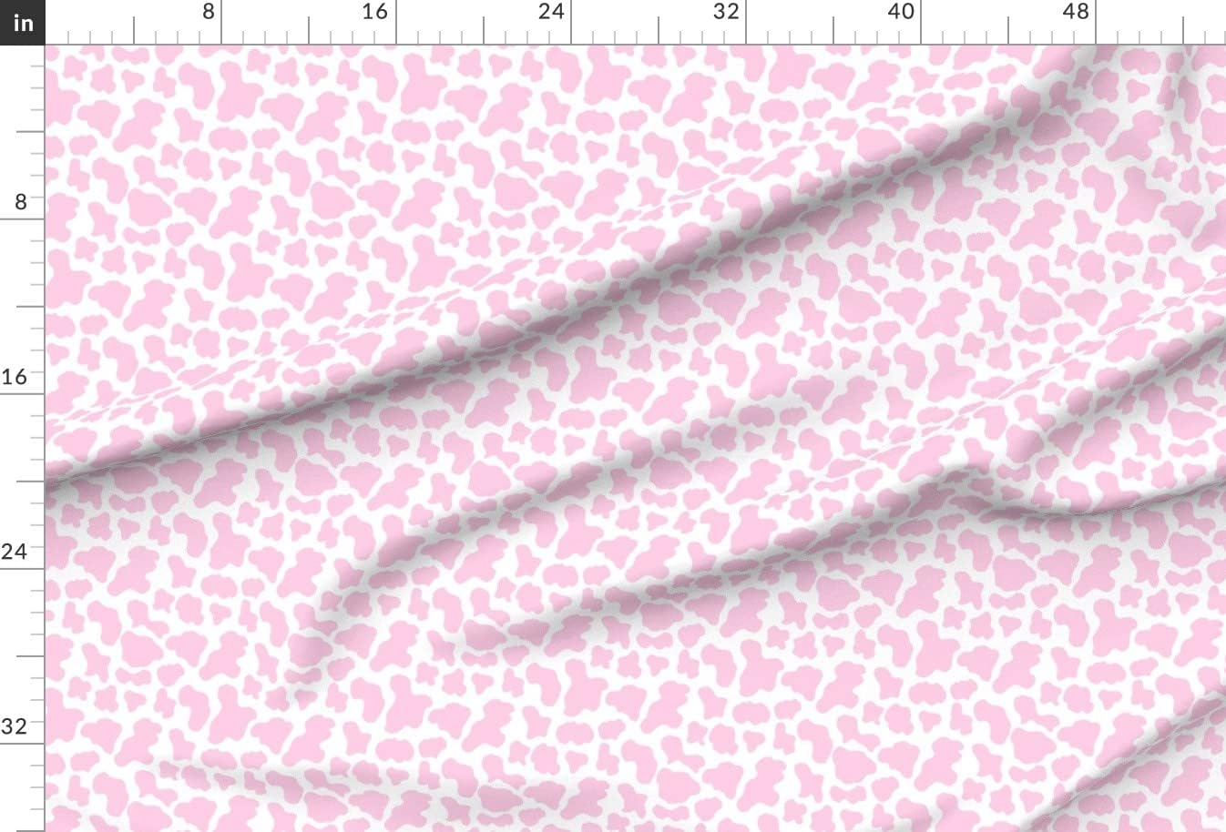 Spoonflower Fabric - Small Pink Cow Print Strawberry 90S Trendy Fashion Farm Printed on Minky Fabric by The Yard - Sewing Baby Blankets Quilt Backing Plush