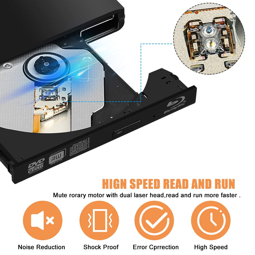 Amazon.co.jp: 外付けブルーレイDVDドライブ3D、USB 3.0ポータブル
