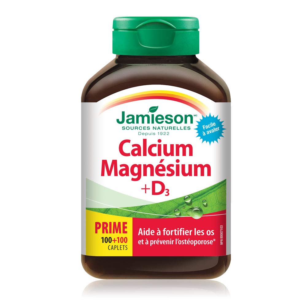 Jamieson Calcium Magnesium +Vitamin D3 200Caplets Buy Online in United