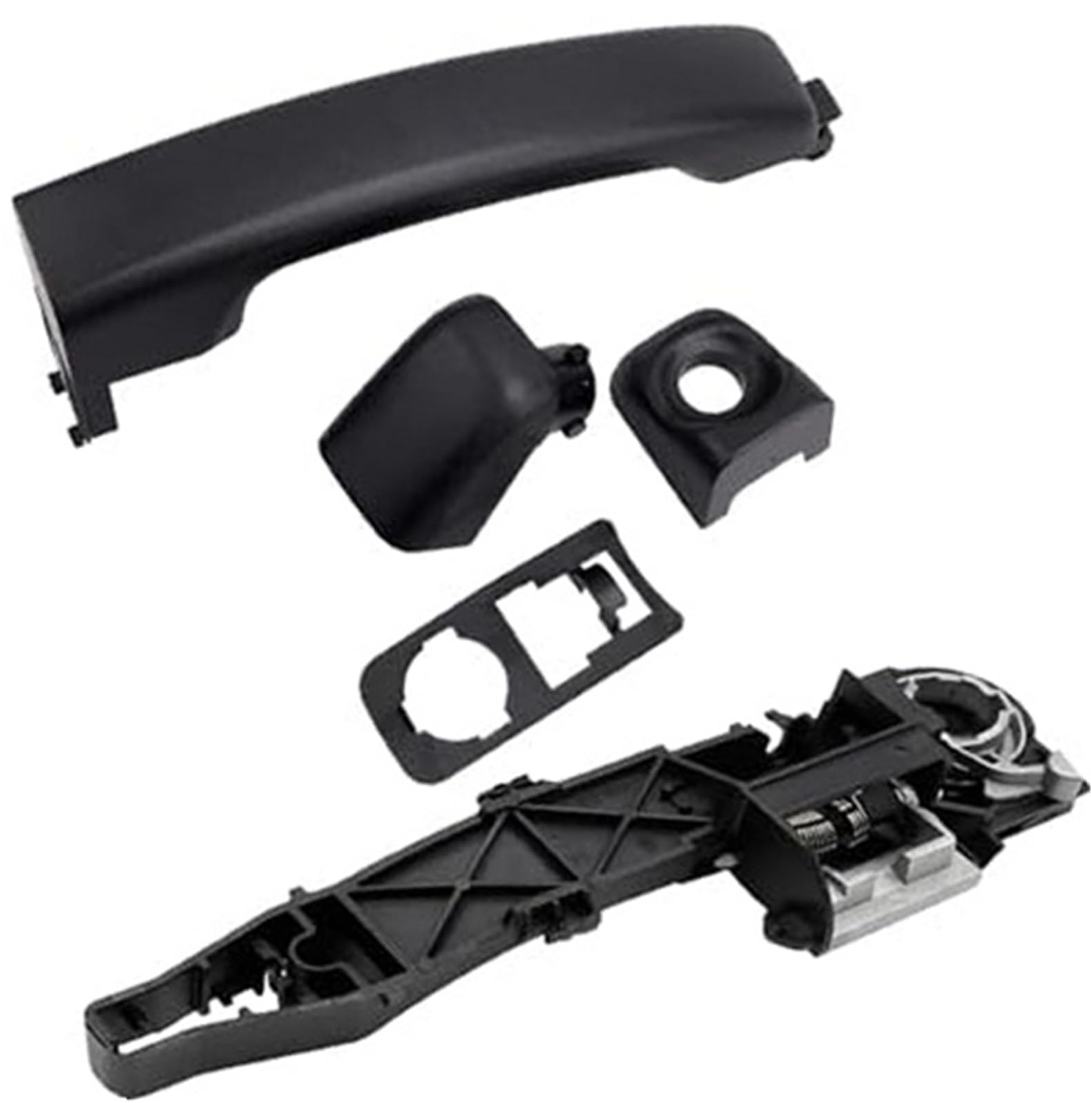 Qxryzp Boot Door Grab Molding Left Side Exterior Door Handle Sliding with Holder, for Renault Master Mk3, for Vauxhall Movano Replacement 806069981R 806067794R 806073022R