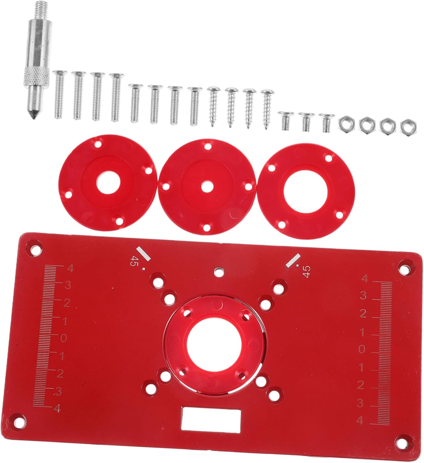 1 Set Router Table Insert Plate Durable Router Supplies for Woodworking Trimming Machines Electric Powered Precision Tool for Intricate Carving Projects
