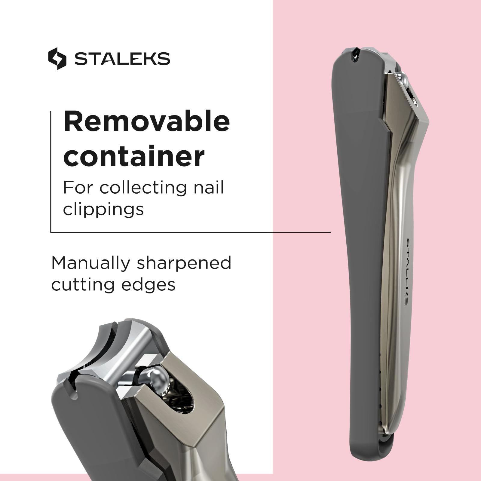 Staleks Męski klips z pojemnikiem na klipsy do paznokci Beauty & Care 20 Manicure Pedicure Cutter Stalex