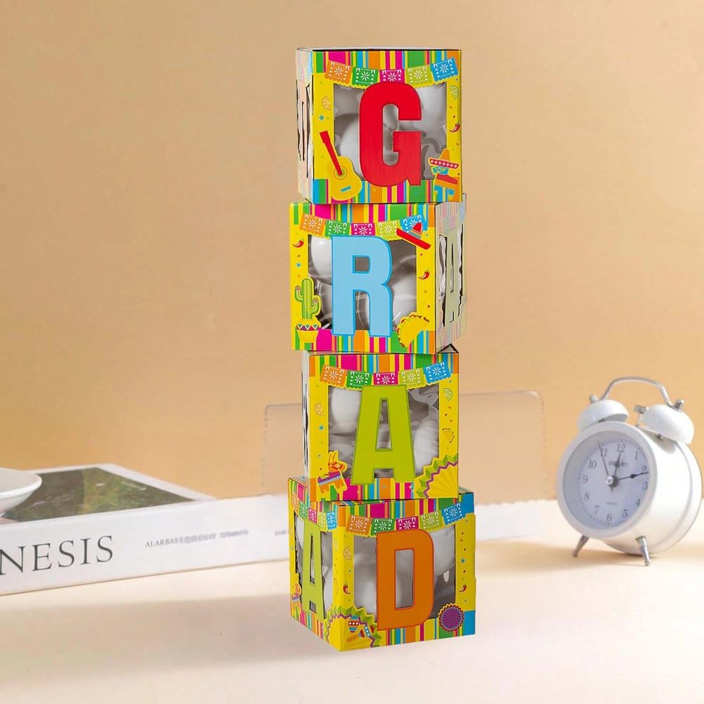 Fun Express Grad Fiesta Boxes, 4 Pieces