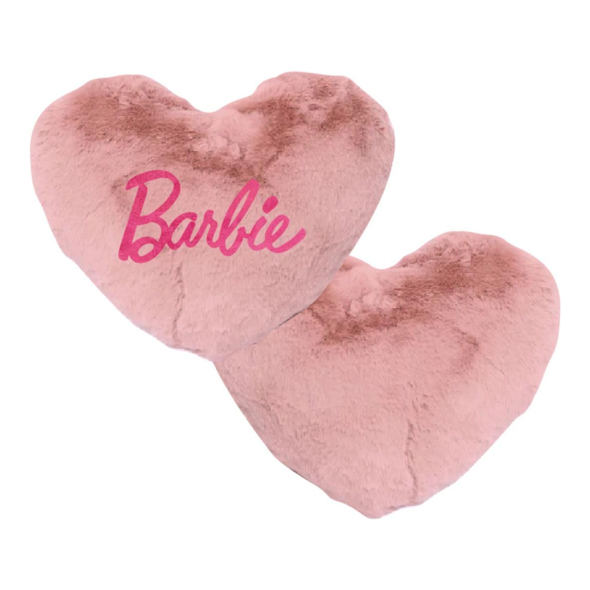 CERDÁ LIFE'S LITTLE MOMENTS - Cuscino Barbie a Forma di Cuore - Texture Vellutata - Colore Rosa - Prodotto originale