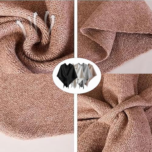 Women's Solid Color Scarf Pashmina Shawl Wraps Soft Knitted Blend Scarf Cape for Women4