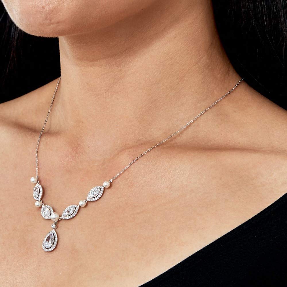 Nadripearl And Cubic Zirconia Frontal Y Necklace Desertcart INDIA