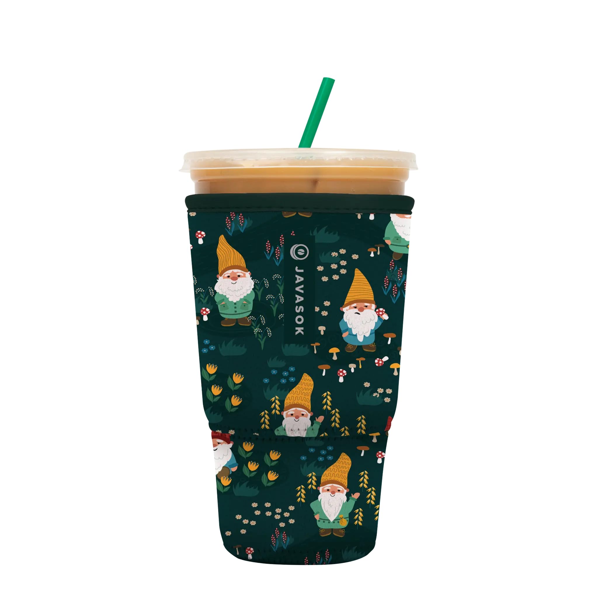 Sok It JavaSok Iced Coffee &amp; Cold Soda Insulated Neoprene Cup Sleeve (Rollin' with my Gnomies, XLarge: 38-42oz)