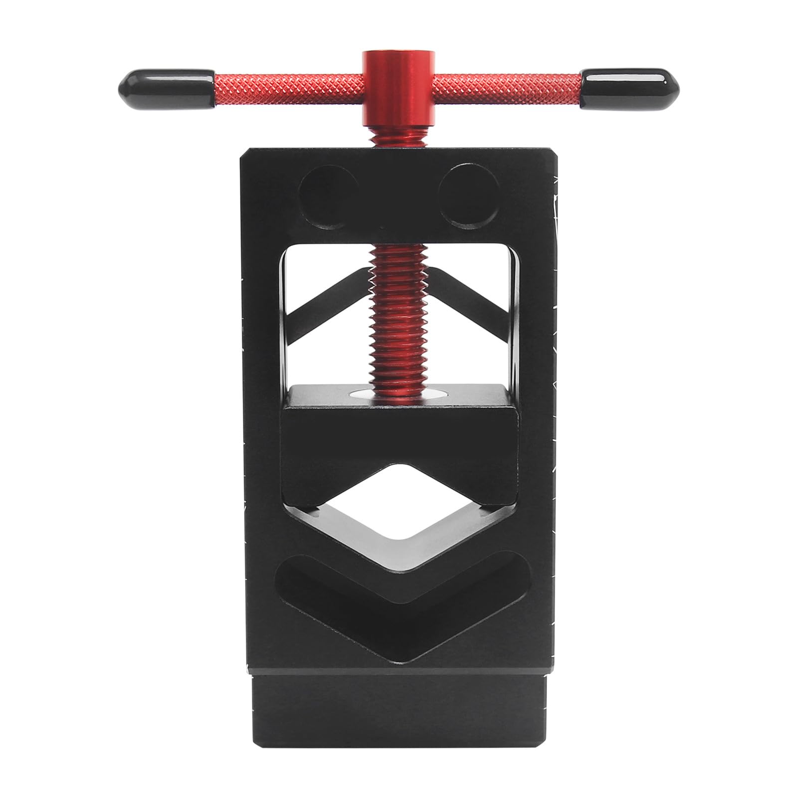 Kaccde Red Strength Bike Cutter Guide Metal Cycling Fork Steerer Tube Cutting Device For Maintenance Customization Fork Steerer Tube Cutter Cycle Headtube Cutting Tool