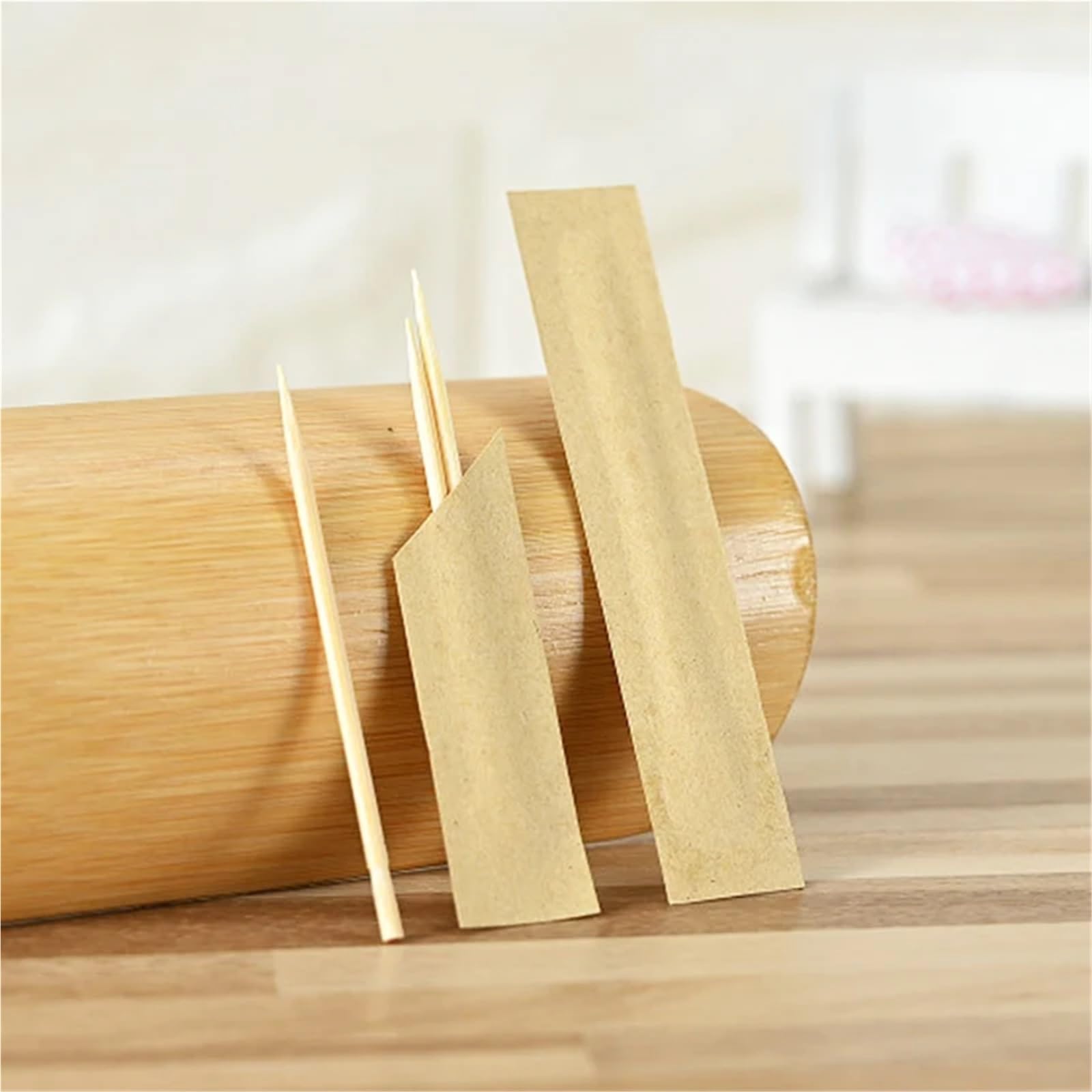 Stuzzicadenti, Stuzzicadenti in Legno 5000 stuzzicadenti di Frutta in bambù Confezioni Singole Carta Kraft for ristoranti for la Pulizia dei Denti
