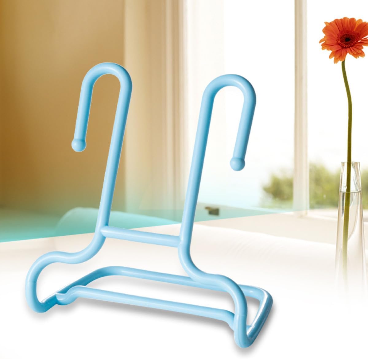 YARNOW 2 Pcs Shoe Organizer Rack, Blue PP Hanging Space Saver
