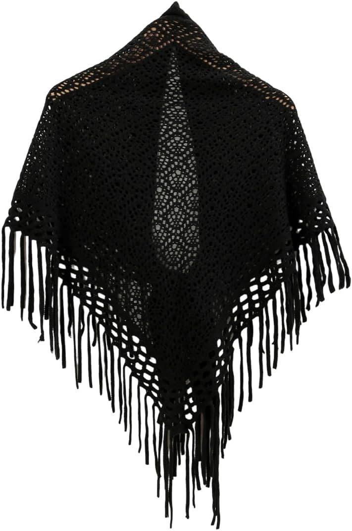 LMVERNA Knit Shawl with Tassels Fashion Scarf Multifunctional Neck Wrap