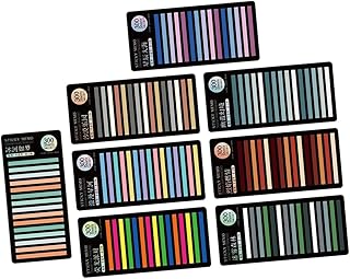 GRIRIW 8 folhas de etiquetas adesivas coloridas para anotações coloridas livros coloridos marca-texto abas anotação tiras adesivas livro abas adesivas marcadores de página abas para anotação de livros