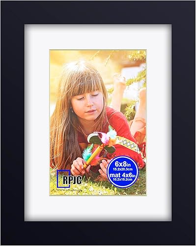 Miniatura 11 de RPJC - Marco de fotos de 4 x 4 pulgadas hecho de madera maciza con vidrio de alta definición para montaje en pared, acabado en madera flotante