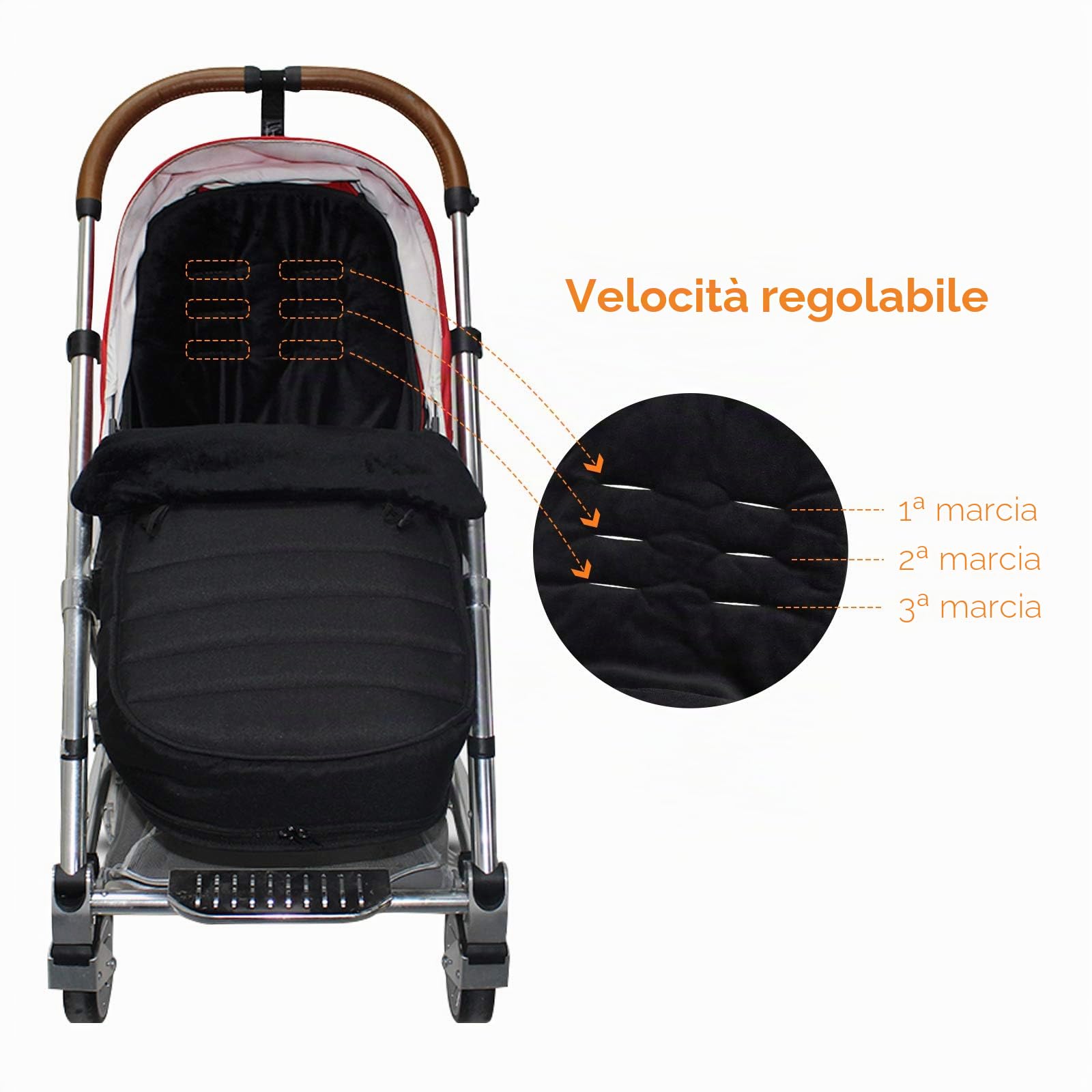 WD&CD Passeggino Coprigambe, Coprigambe Termico Universale per Passeggino, Impermeabile e Antivento, 2 in 1 Coprigambe Foderato in Vello di Corallo - Nero