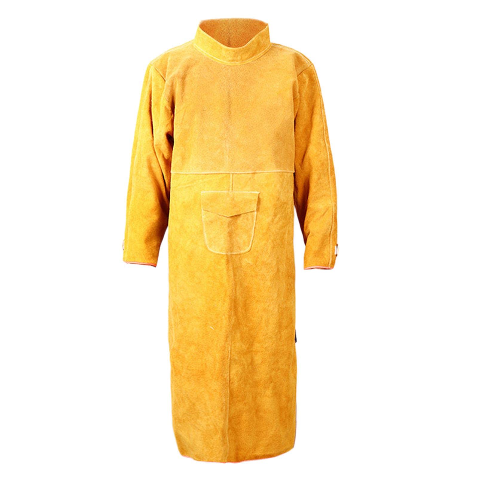 Chaqueta de Soldar de Cuero Ty, Delantal Protector, Ropa de Soldador, Traje de Soldador, Delantal de, Equipo para Barbacoa de Jardín O, 130cm