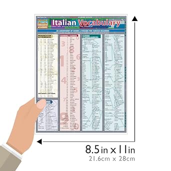 Italian Vocabulary: QuickStudy Laminated Reference Guide (QuickStudy Academic)