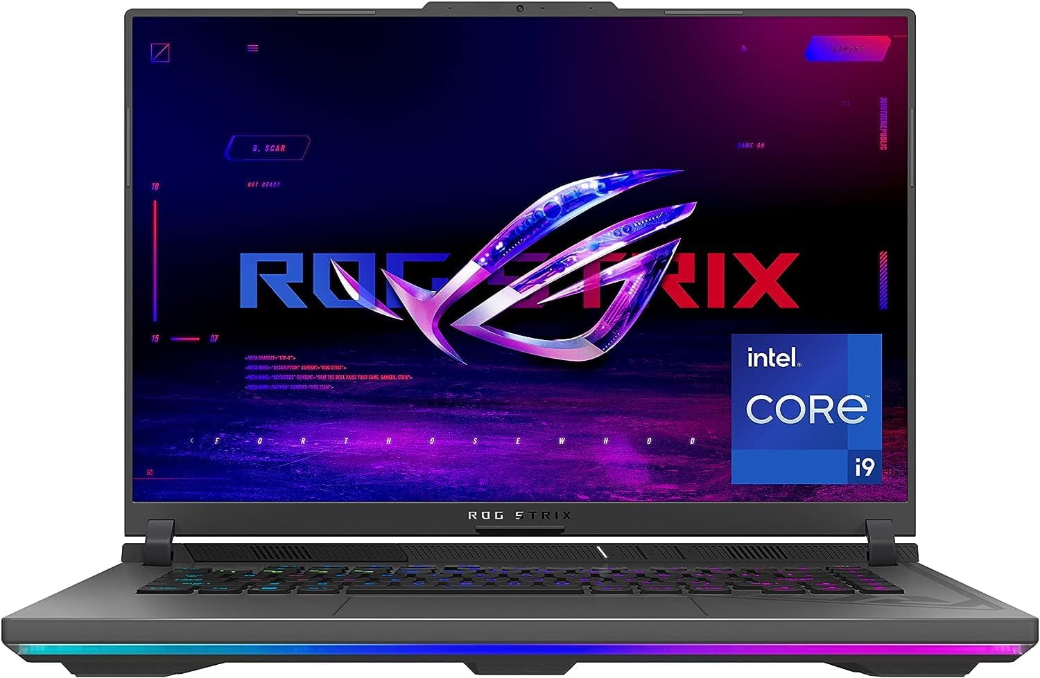 ROG Strix G16 (2023) Gaming Laptop, 16” 16:10 FHD 165Hz, GeForce RTX 4070, Intel Core i9-13980HX, 16GB DDR5, 1TB PCIe SSD, Wi-Fi 6E, Windows 11, G614JI-AS94, Eclipse Gray