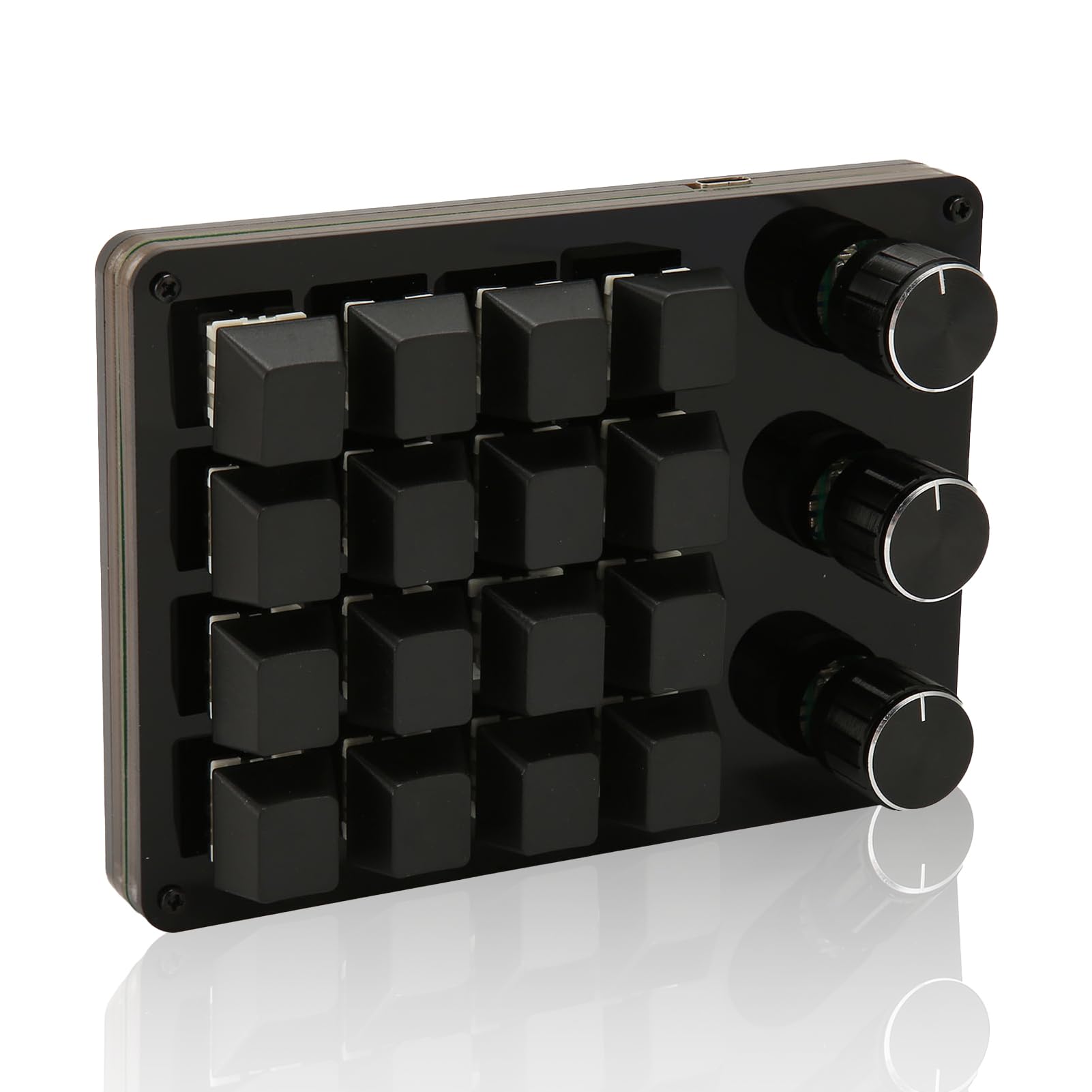 One-Handed Mechanical Keyboard with 16 Fully Programmable Keys and 3 ...