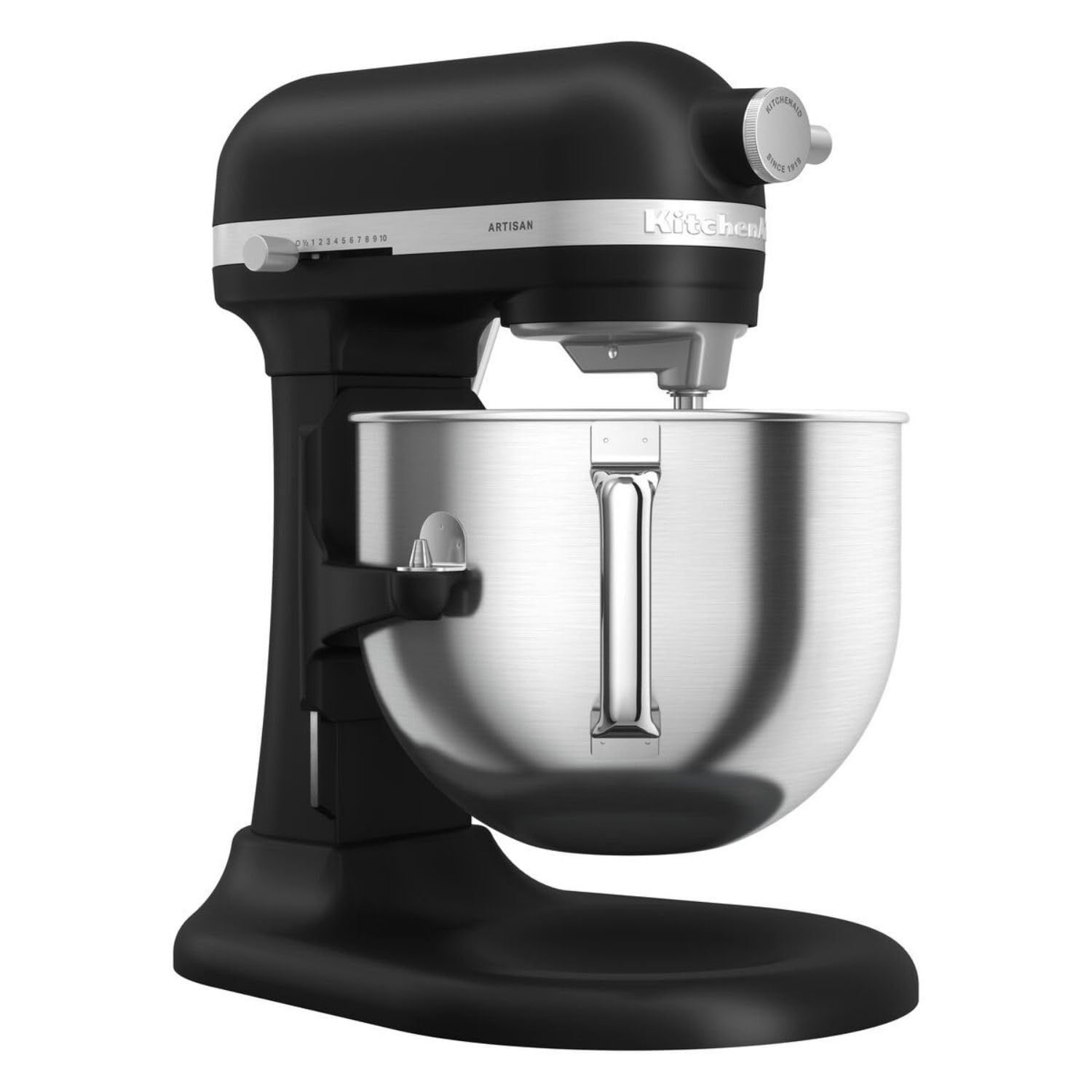 KitchenAid Robot Pâtissier - Artisan - Robot cuisine multifonctions à Bol relevable - Batteur avec 5 accessoires et bol en inox de 6,6 L - Noir réglisse