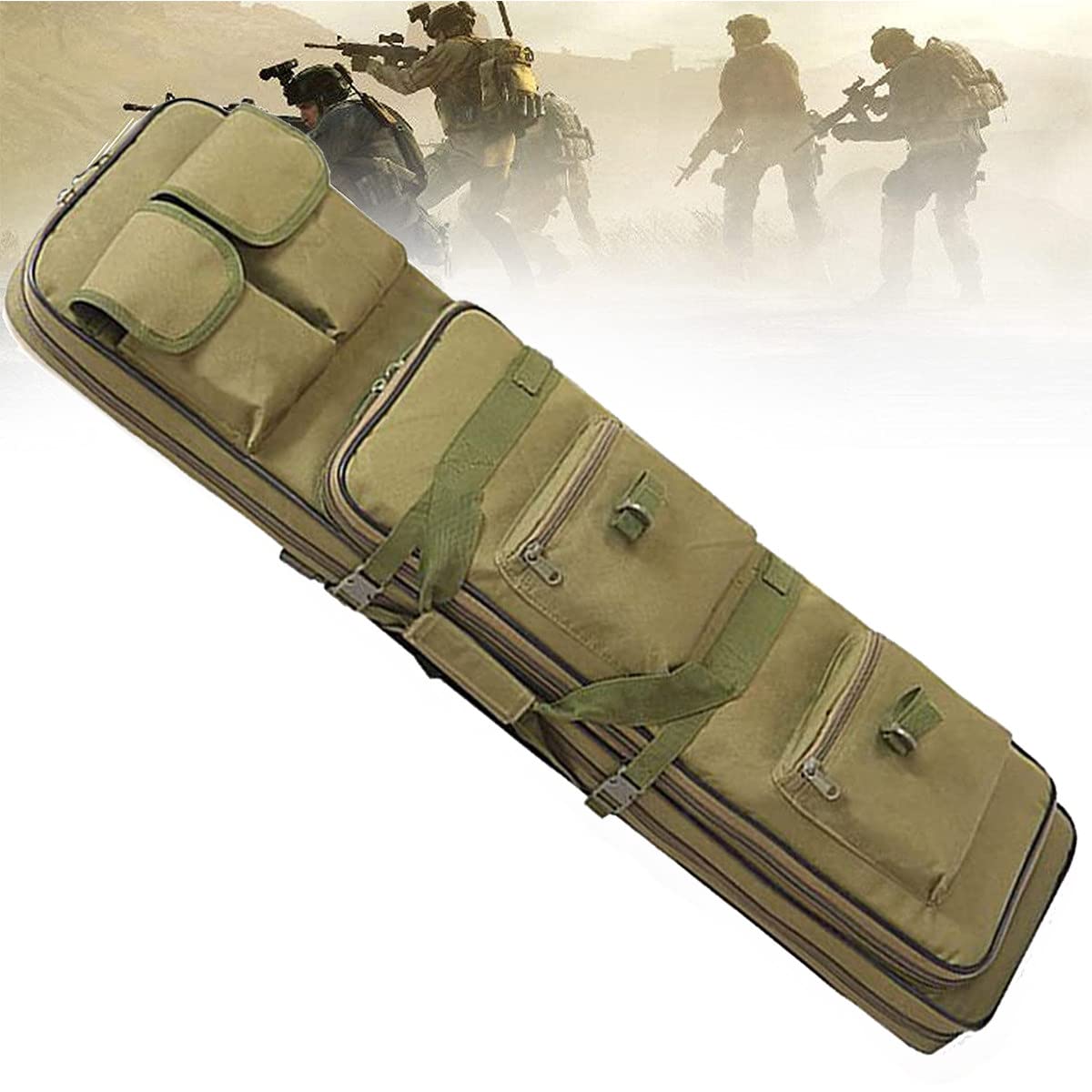 Funda Blanda para Rifle Bolsa Acolchada para Escopeta Funda Acolchada para Escopeta de Cañón Lfunda Táctica para Caza Campo de Tiro Bolsa de Almacenamiento Deportivo/Green/100Cm/39In